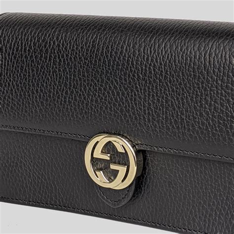 gucci icon leather gg chain wallet|gucci wallet on chain crossbody.